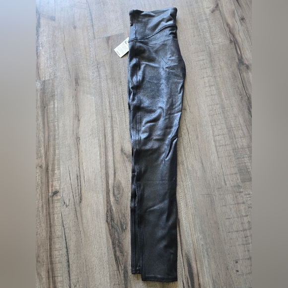 Spanx Leggings Leather Faux Large New With Tags - Picture 3 of 6